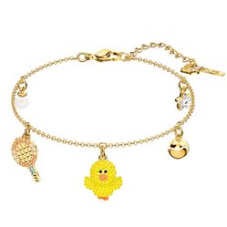 Vòng Đeo Tay Swarovski Bracelet Line Friends X Swarovski Collection Cut Duck Màu Vàng Gold