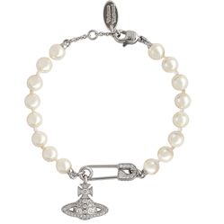 Vòng Đeo Tay Vivienne Westwood Lucrece Pearl Bracelet Màu Bạc