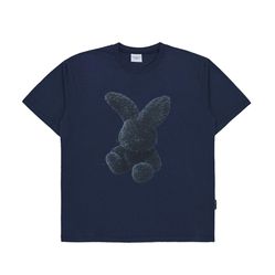 Áo Phông Acmé De La Vie ADLV Fuzzy Rabbit Short Sleeve T-Shirt Màu Xanh Navy Size 1