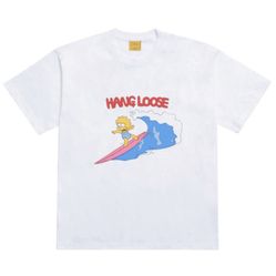 Áo Phông Acmé De La Vie ADLV T-Shirt X Simpsons Surfing Lisa White Màu Trắng Họa Tiết Size 1