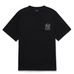 Áo Phông MLB Basic Mega Logo Overfit New York Yankees Tshirt 3ATSB0433-50BKS Màu Đen