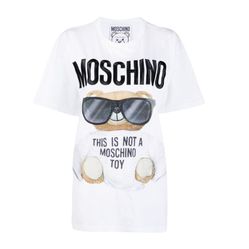Áo Phông Moschino Teddy Bear Print T-shirt V070655401001 Màu Trắng Size XS