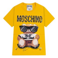 Áo Phông Moschino Yellow Logo Bear Printed 212E V0702 5540 3029 Màu Vàng