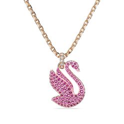 Dây Chuyền Swarovski Iconic Swan Pendantswan, Medium, Pink, Rose Gold-Tone Plated 5647552 Màu Hồng