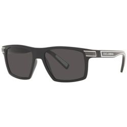 Kính Mát Dolce & Gabbana D&G Dark Gray Rectangular Men's Sunglasses DG6160 501/8754 Màu Xám Đen