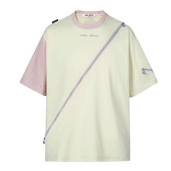 Áo Phông 13 De Marzo Palda Bear Zipper T-Shirt Cream FR-JX-509 Màu Kem Size S