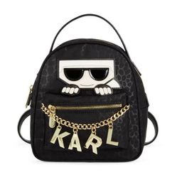 Balo Nữ Karl Lagerfeld Amour Karl Patch Backpack 0400017543869 Màu Đen