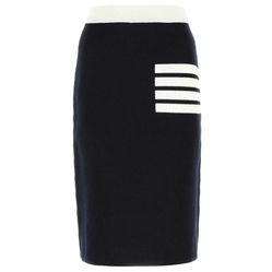 Chân Váy Thom Browne A-Line Skirt In Blue FKK092C Y1002 415 Màu Xanh Size 40