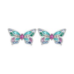 Khuyên Tai Nữ Kya Jewel Butterfly Đá CZ Cao Cấp E184 Phối Màu