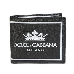 Ví Nam Dolce & Gabbana D&G Crown Logo Print Wallet BP1321AI475 HNR18 Màu Đen