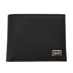Ví Nam Dolce & Gabbana D&G Leather Bifold Wallet BP0437 Màu Đen