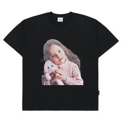 Áo Phông Acmé De La Vie ADLV Baby Face Rabbit Doll Short Sleeve Tshirt Màu Đen Size 1