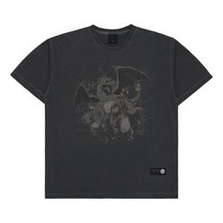 Áo Phông Acmé De La Vie ADLV Pokemon Fairi Evolution Pigment Short Sleeve Tshirt Charcoal Màu Than Chì