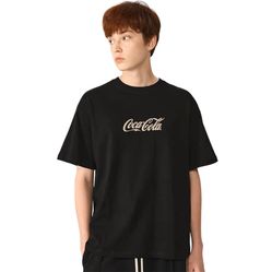 Áo Phông Nam Coca-Cola Logo Classic Tshirt Màu Đen Size S