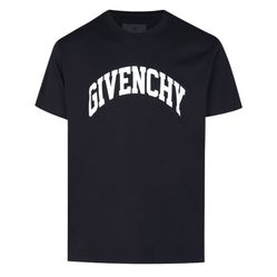 Áo Phông Nam Givenchy Logo Printed Tshirt BM716R3YAA 001 Màu Đen