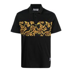Áo Polo Nam Versace Sketch Couture Polo Shirt E74GAG627 Màu Đen
