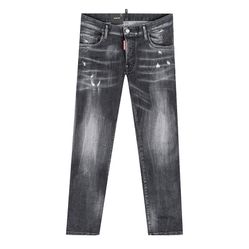 Quần Jean Nam Dsquared2 Black Featuring Ripped & Washed S71LB1201 S30503 900 Màu Đen