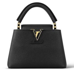 Tú Đeo Chéo Nữ Louis Vuitton LV M56071 Mini Capucines Bag Màu Đen