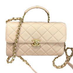 Túi Đeo Chéo Nữ Chanel Handle Bag Màu Hồng Nhạt