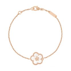 Vòng Đeo Tay Nữ Van Cleef & Arpels Lucky Spring Bracelet, Plum Blossom Màu Vàng Hồng (Chế Tác)