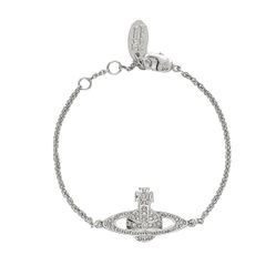 Vòng Đeo Tay Vivienne Westwood Mini Bas Relief Chain Bracelet Silver Màu Bạc