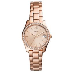 Đồng Hồ Nữ Fossil Scarlette Mini Three-Hand Date Rose Gold Tone Stainless Steel ES4318 Màu Vàng Hồng