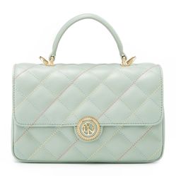 Túi Đeo Chéo Nữ Lyn Ravioli Top Handle Handbags LL23SBS288 Màu Xanh Green