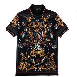 Áo Polo Nam Dolce & Gabbana D&G Mẫu Mới Màu Đen Size 46