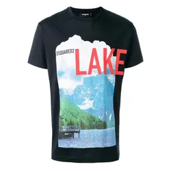 Áo Phông DSquared2 Men's Black Lake T-shirt Màu Đen