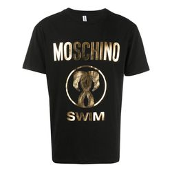 Áo Phông Moschino Logo Printed T-Shirt Màu Đen