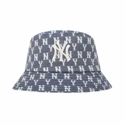 Mũ MLB Bucket Monogram Blue Jacquard Bucket Hat 32CPHV111-50N Màu Xanh Bò Size 57