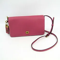 Túi Đeo Chéo Coach Dinky Crossbody 1941 Women's Leather Shoulder Bag Màu Đỏ Hồng
