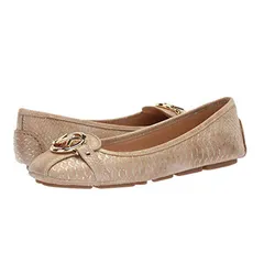 Giày Bệt Michael Kors MK Pale Gold Vân Da Rắn Size 39