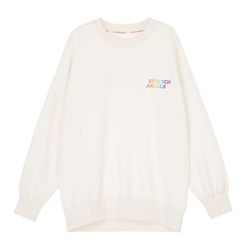 Áo Nỉ Sweater Stretch Angels Over-fit Sweat Shirt  Off White SRMT01041-OW Màu Trắng Size M