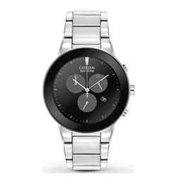Đồng Hồ Nam Citizen Axiom Eco-Drive AT2240-51E Màu Đen Bạc