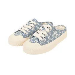 Giày Hở Gót MLB Korea Unisex Street Style Logo Sandals Màu Xanh Blue Size 240