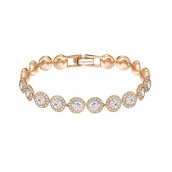 Vòng Đeo Tay Swarovski Angelic Bracelet, Round White Crystals, Rose-Gold Tone Plated 5240513