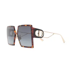 Kính Mát Dior Eyewear 30Montaigne Oversized-Frame Sunglasses Màu Xám