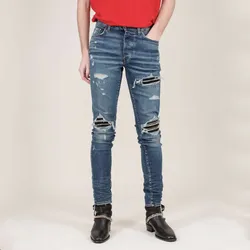 Quần Bò Amiri Suede Jeans Deep Classic Blue Màu Xanh Blue