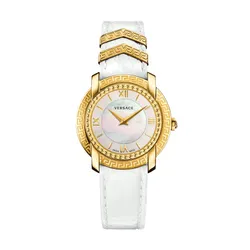 Đồng Hồ Nữ Versace DV-25 Swiss Quartz Watch 36mm Màu Trắng Phối Vàng
