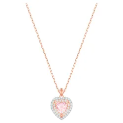 Dây Chuyền Nữ Swarovski One Pendant Multi-Colored, Rose-Gold Tone Plated 5439314 Màu Vàng Hồng