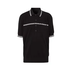 Áo Polo Burberry Polo Shirts You Can'T Miss Màu Đen Size XXS