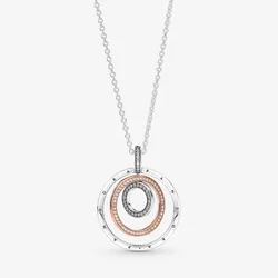 Dây Chuyền Pandora Two-tone Circles Pendant & Necklace