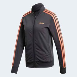 Áo Khoác Nữ Adidas Essentials 3 Stripes - Black/Orange EK5595 Màu Xám Đen Size S