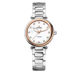 Đồng Hồ Nữ Titoni 23978 SRG-622 Demi 33mm Vàng Hồng - Bạc