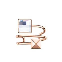 Nhẫn Saga 00122 RGWH-JZ Đính Đá Swarovski Màu Vàng Hồng