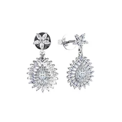 Khuyên Tai Jemmia Diamond Moissanite BT2020100500 Màu Vàng Trắng (Giá Chưa Bao Gồm Đá Chủ)