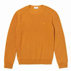 Áo Len Lacoste Men's Crew Neck Wool And Cashmere Blend Knit Effect Sweater Màu Nâu Size XS
