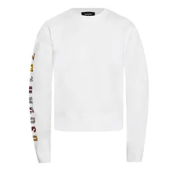 Áo Nỉ DSquared2 Sweatshirts For Men Màu Trắng Size S
