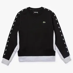 Áo Nỉ Lacoste Sweatshirt Col Rond SH4866-SNP Black Silver Chine Màu Đen Size S